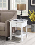 Blue End Table with Drawer and Slide C85877