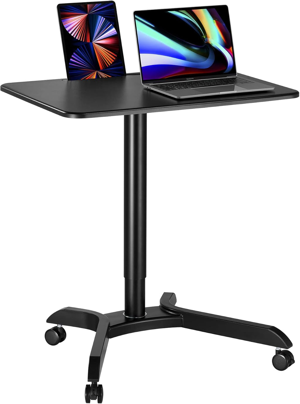 48 Standing Desk Adjustable Height Rolling Desk with Brake Casters H688