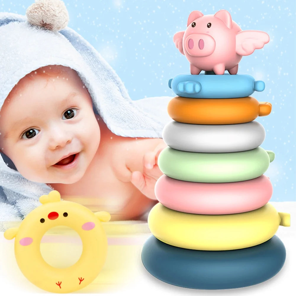 7 Pcs Soft Stacking Rings Toy K903727