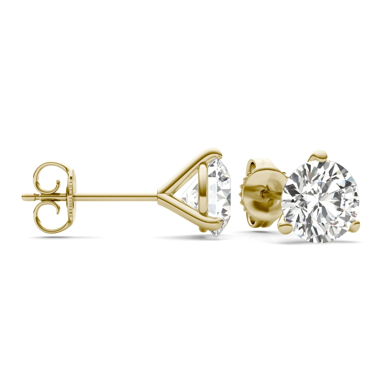 2 CTW Round Lab Grown Diamond Stud Earrings in 14K Yellow Gold G53942