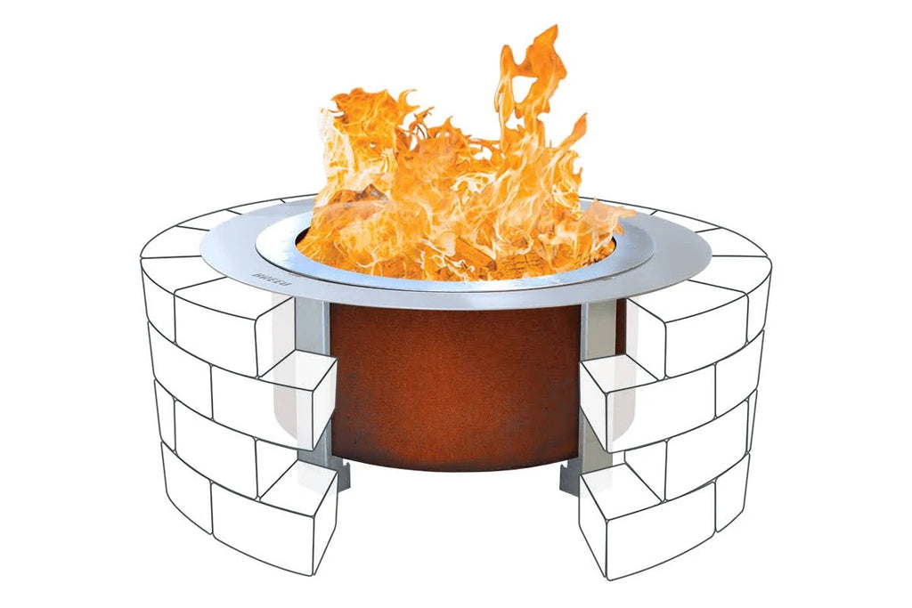 24 Smokeless Fire Pit Insert Package Corten Steel L39665
