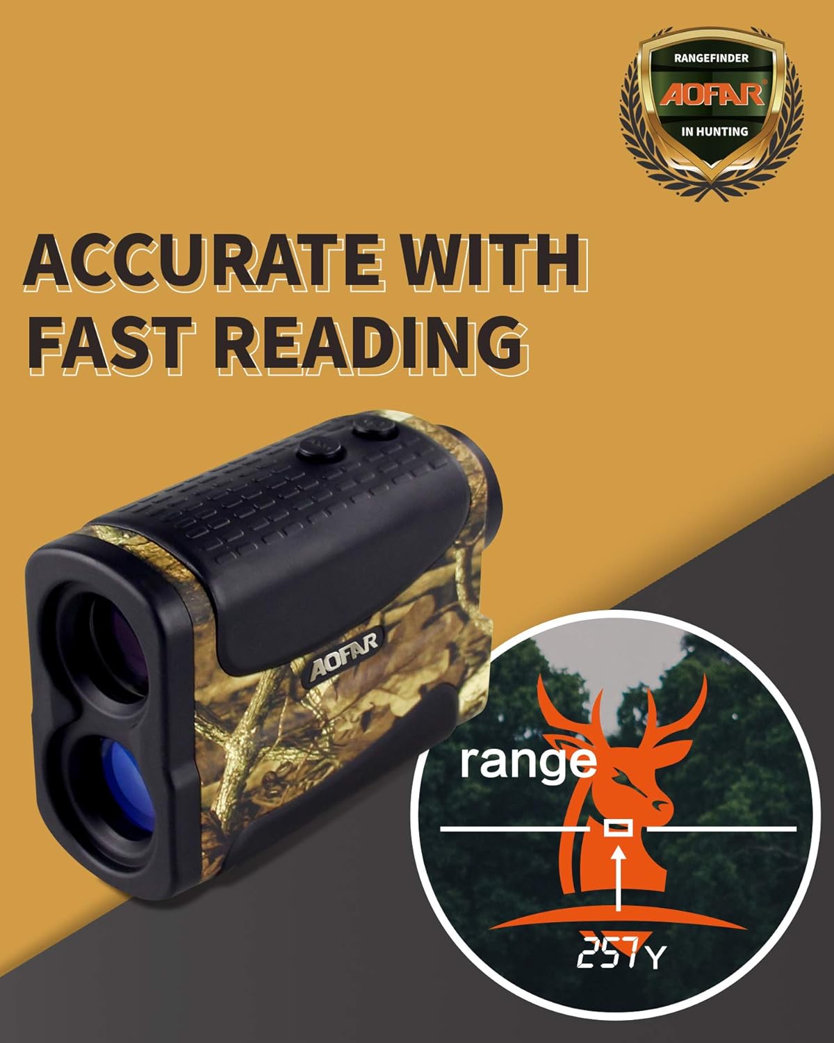 Hunting Range Finder 700 Yards Waterproof Archery Rangefinder with Carrying Case Pack of 2 D46481
