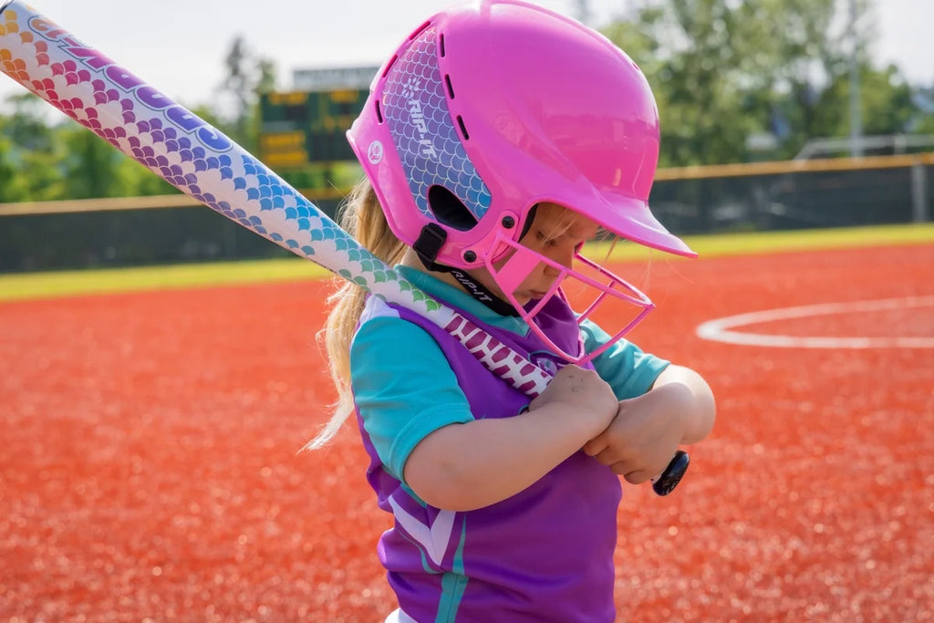 Aqua Purple Pink Fast-Pitch Bat 27 inch O31626