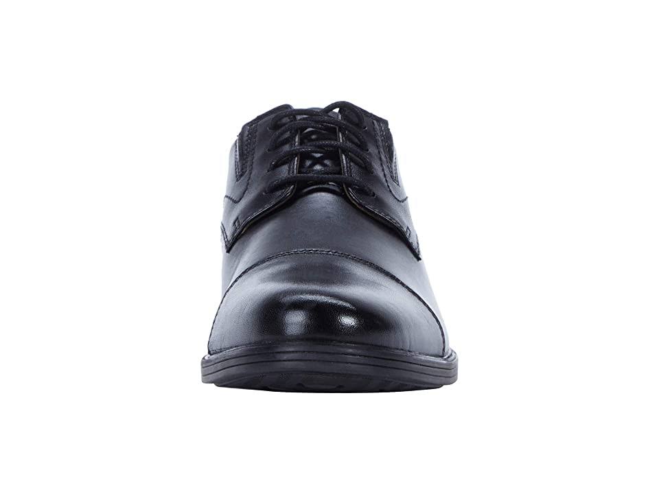 Clarks Mens Whiddon Cap Black Leather Size 14 O4192
