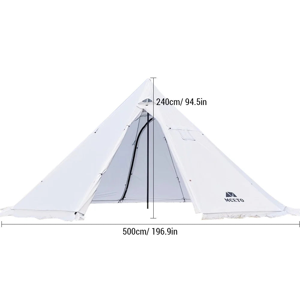 Pyramid Teepee Tent for 5 8 People with Stove Jack R33000