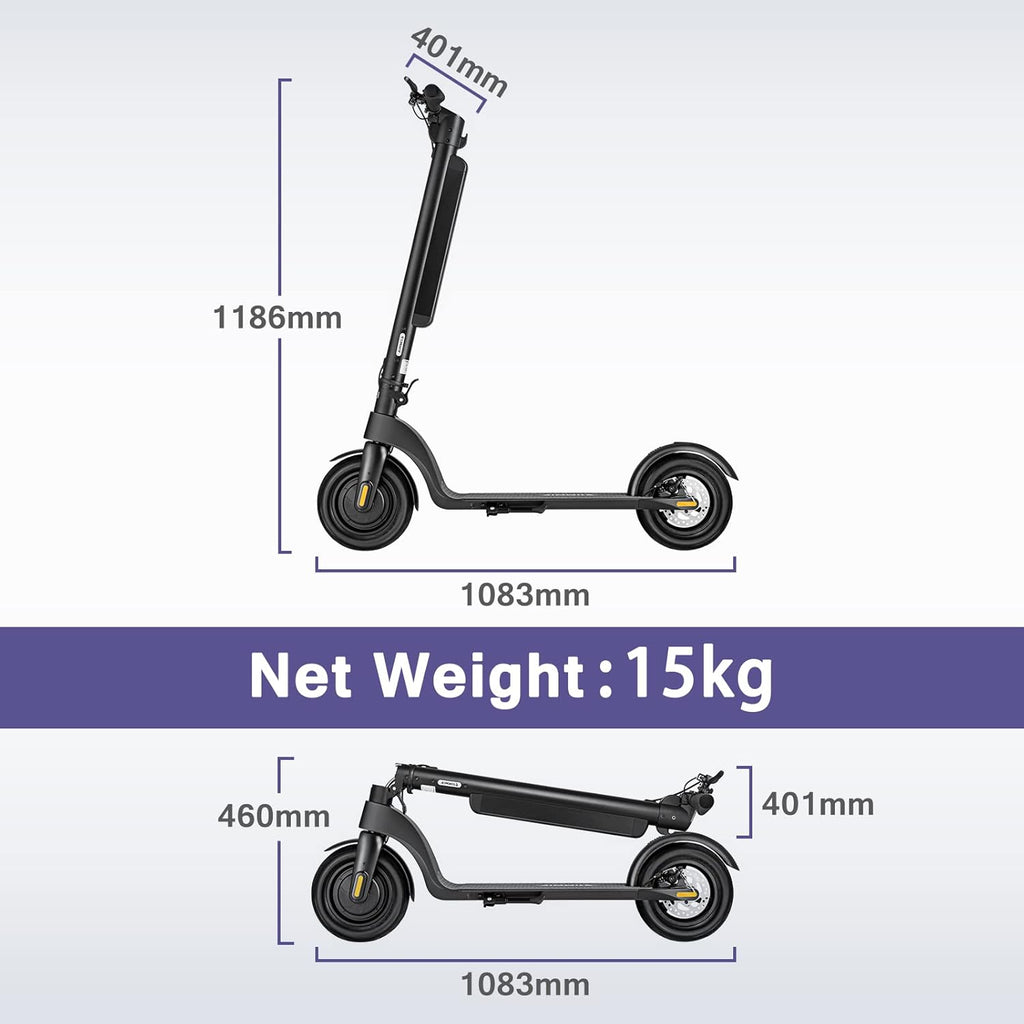 Electric Kick Scooter, 10" Solid Tires, Foldable K3515