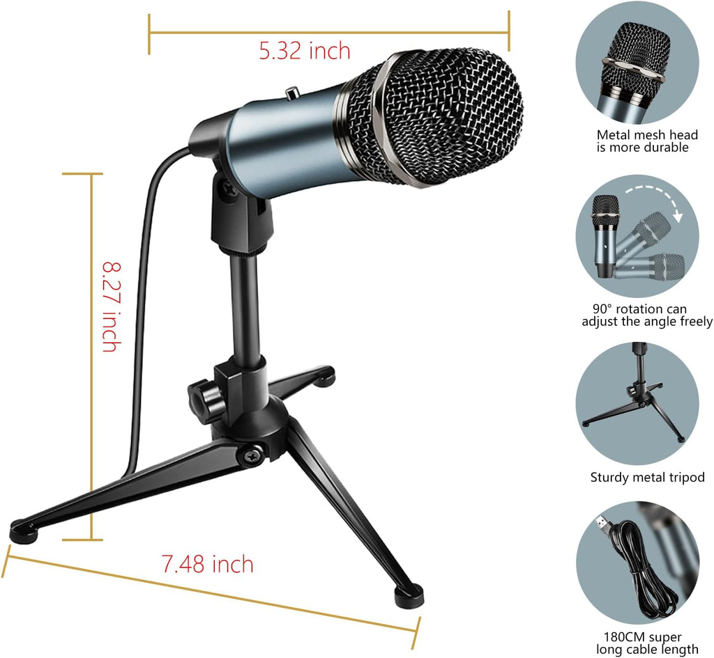 USB Microphone and Digital Mixer with Cardioid Mic, Pack of 2 B88168