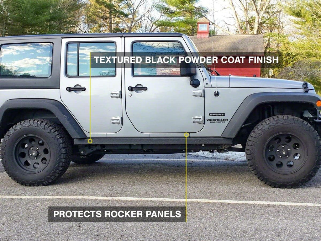 Textured Black Rubi Rails for Jeep Wrangler JK 4-Door U89867