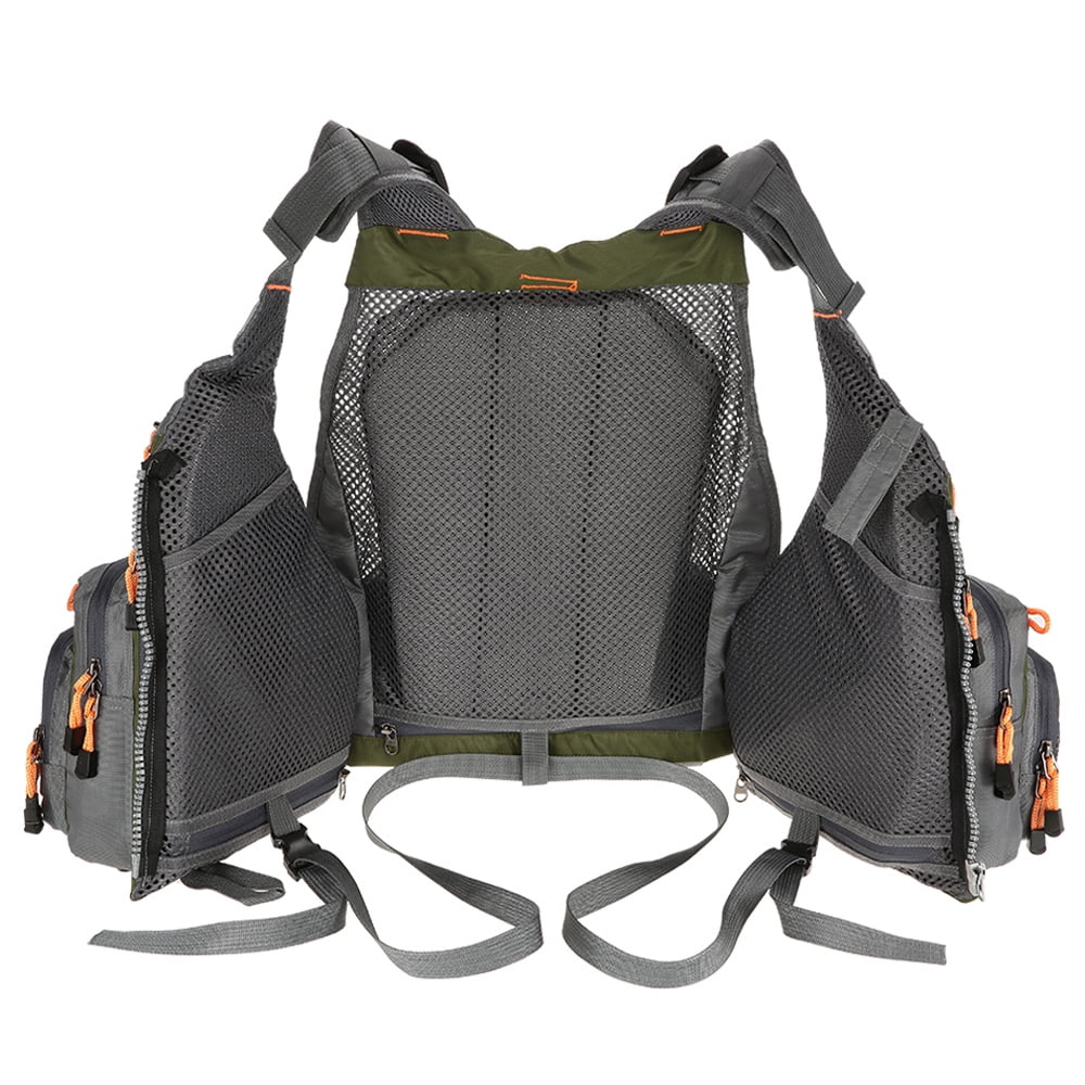 Breathable Utility Vest with 11 Zippered Pockets and Reflectors W8324
