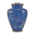 Large Cloisonne Blue Bronze Memorial Urn for Ashes S222
