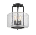 3 Light Black Semi Flush Mount R573