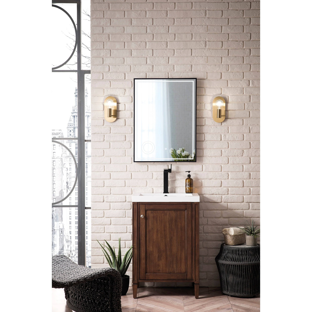 Glossy White Single Vanity Cabinet A205615