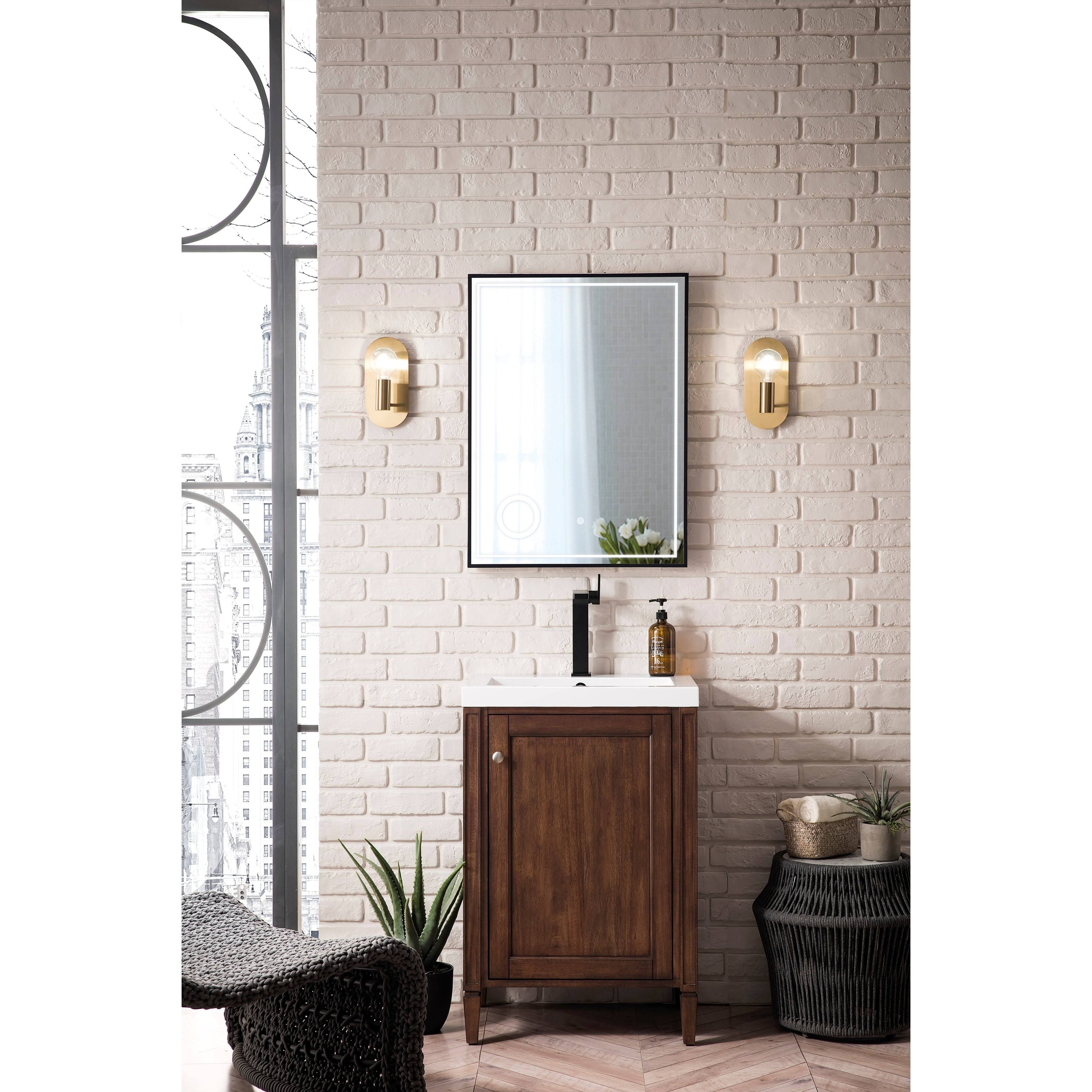 Glossy White Single Vanity Cabinet A205615