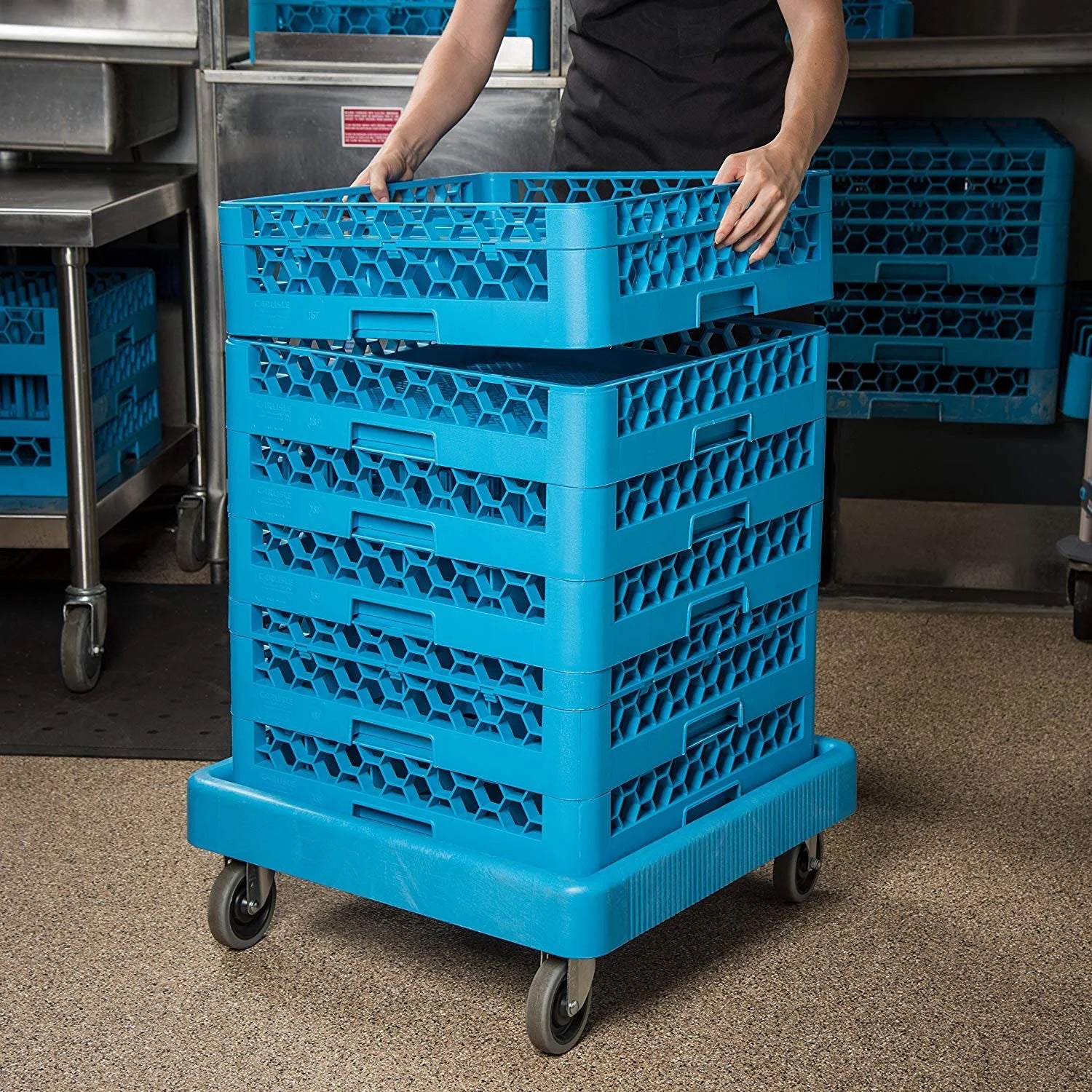 Blue Warewashing Rack Dolly K66501