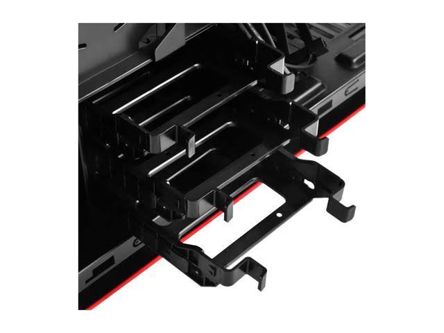 Black Computer Case with Tempered-Glass Side Panel W4369