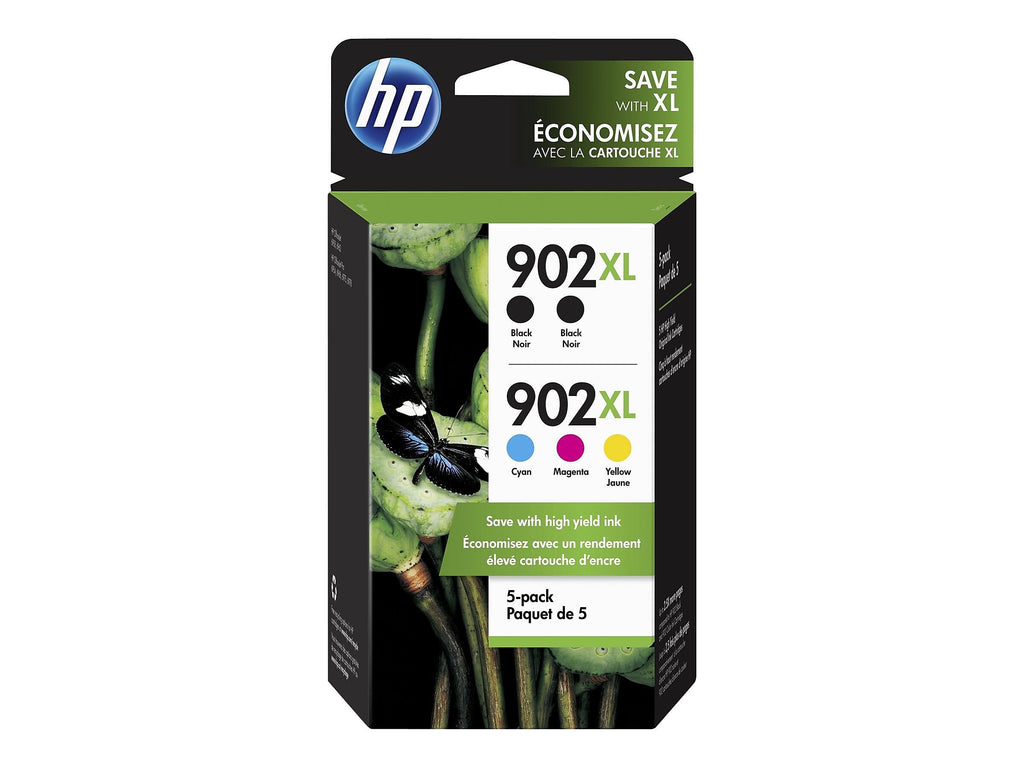 5-Pack HP 902XL Ink Cartridge Yellow Magenta Cyan Black H27669
