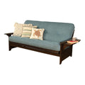 Linen Fabric Mattress in Blue/Espresso P2804