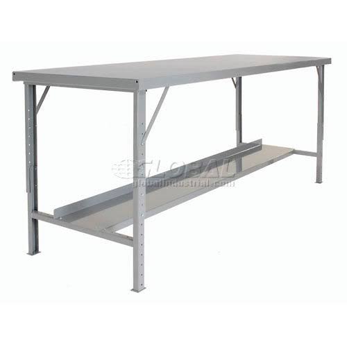 Heavy-Duty Steel Top Workbench - Gray W290
