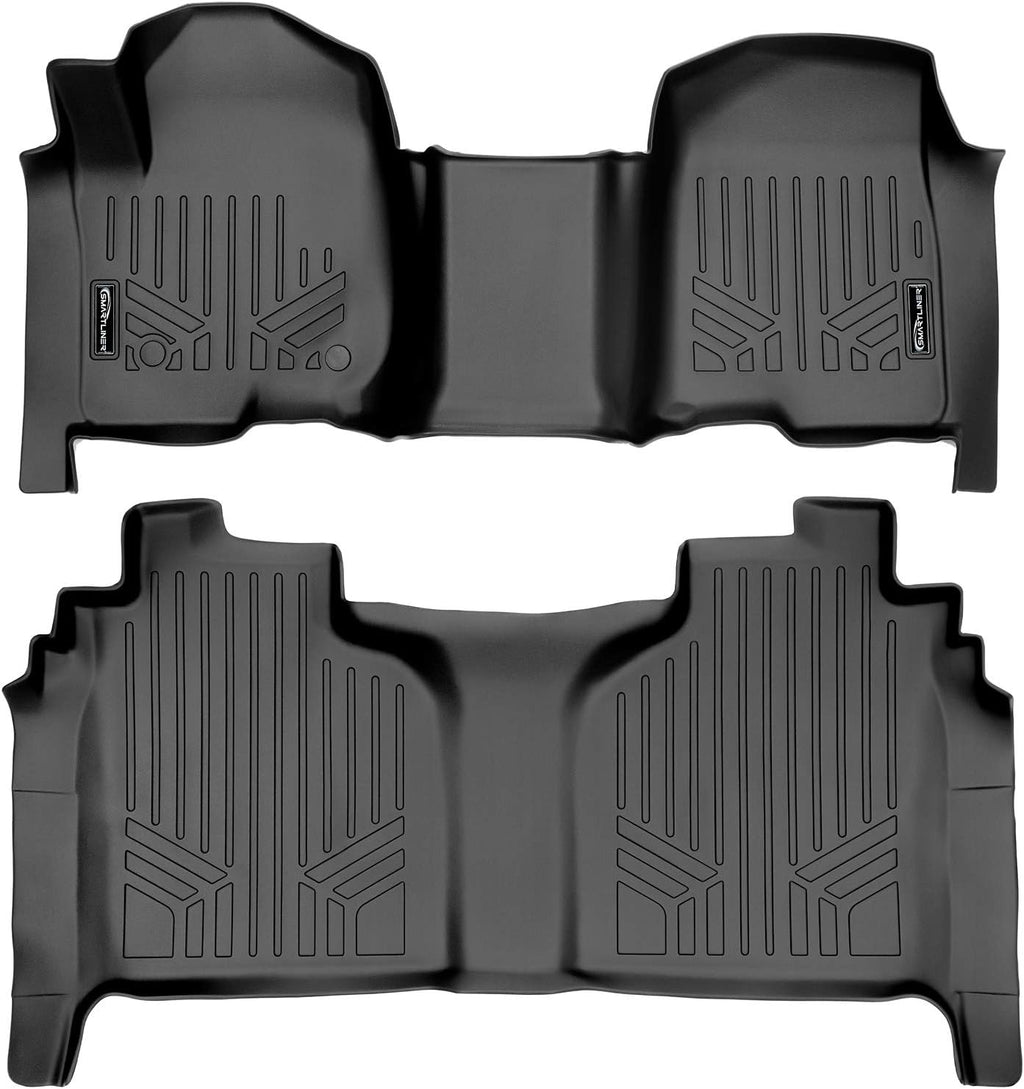 2 Row Black Floor Mats Set W1249