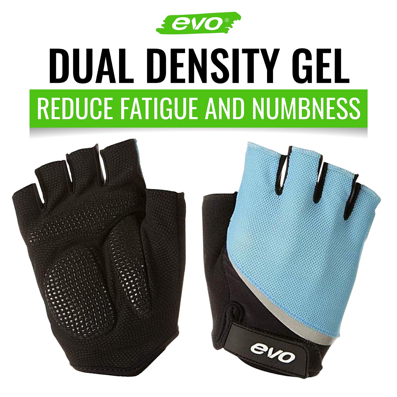 Women's Biking Gel Padded Short Finger Gloves O66619