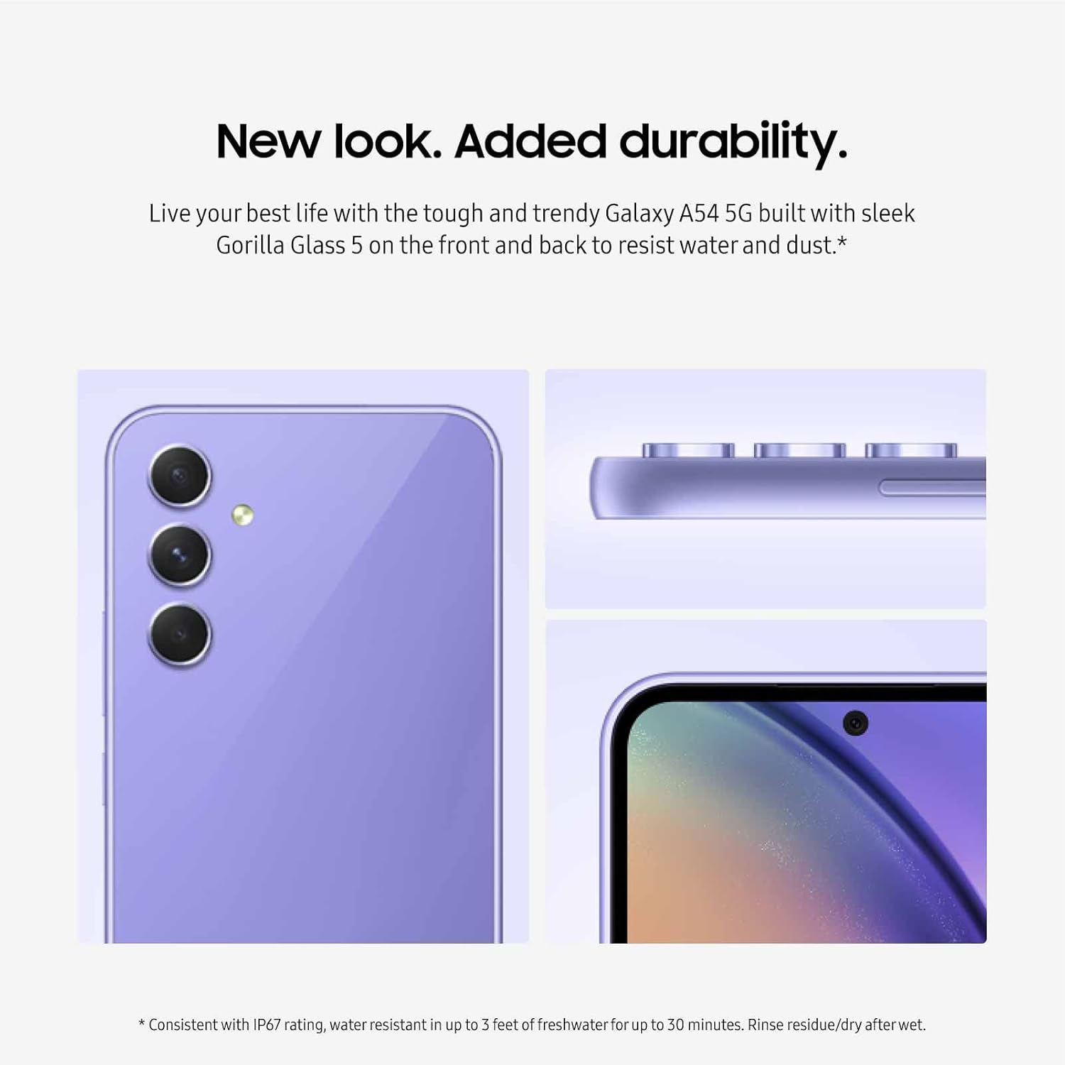 Factory Unlocked Android Smartphone, 128GB, 6.4” Fluid Display Screen, Awesome Violet A48813