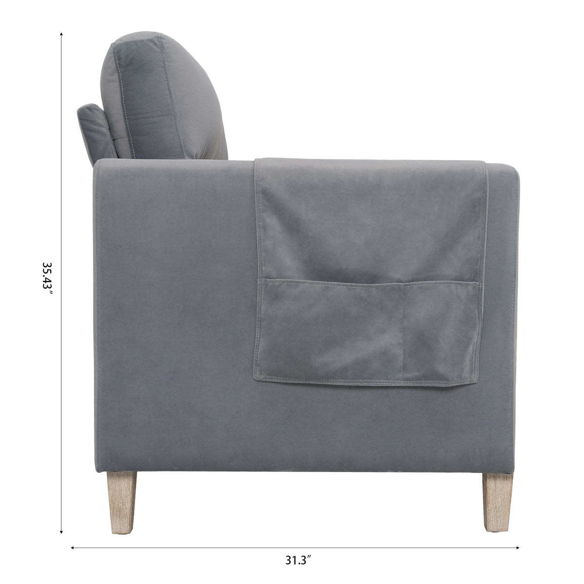 Solid Wood Three-Seater Sofa Couch J1999