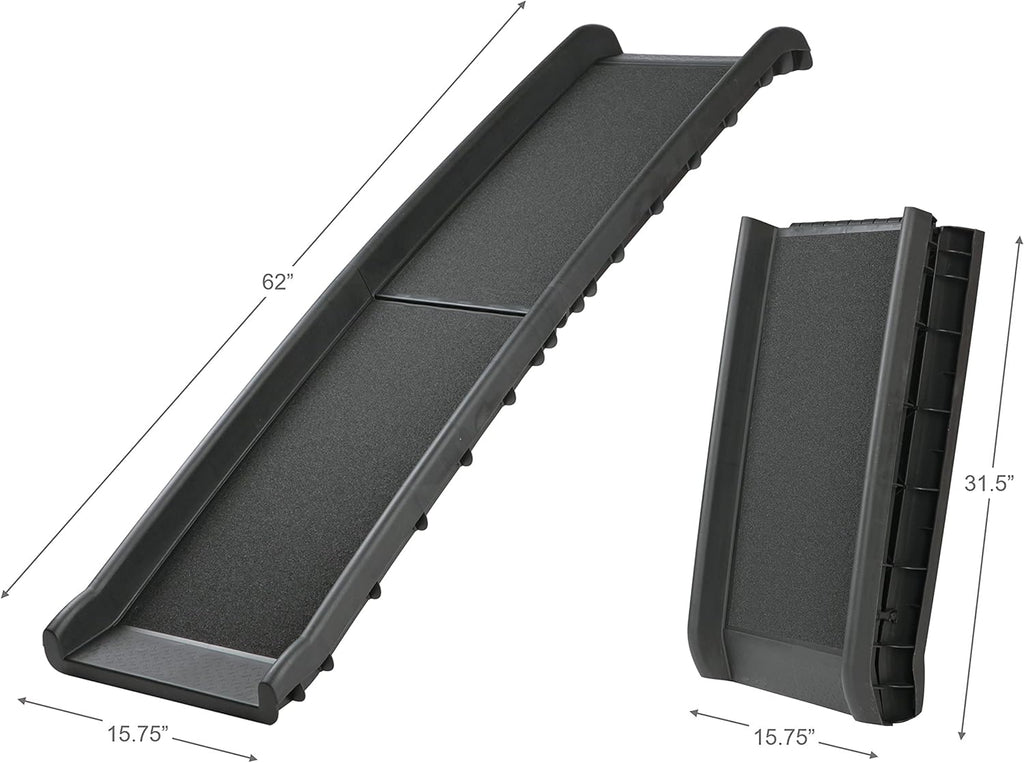 Portable Folding Dog Ramp, Black, 61.25x15.75 Inch Z940