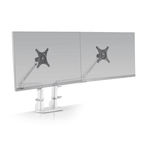 Articulating Dual Monitor Arm, Flat White Q8595