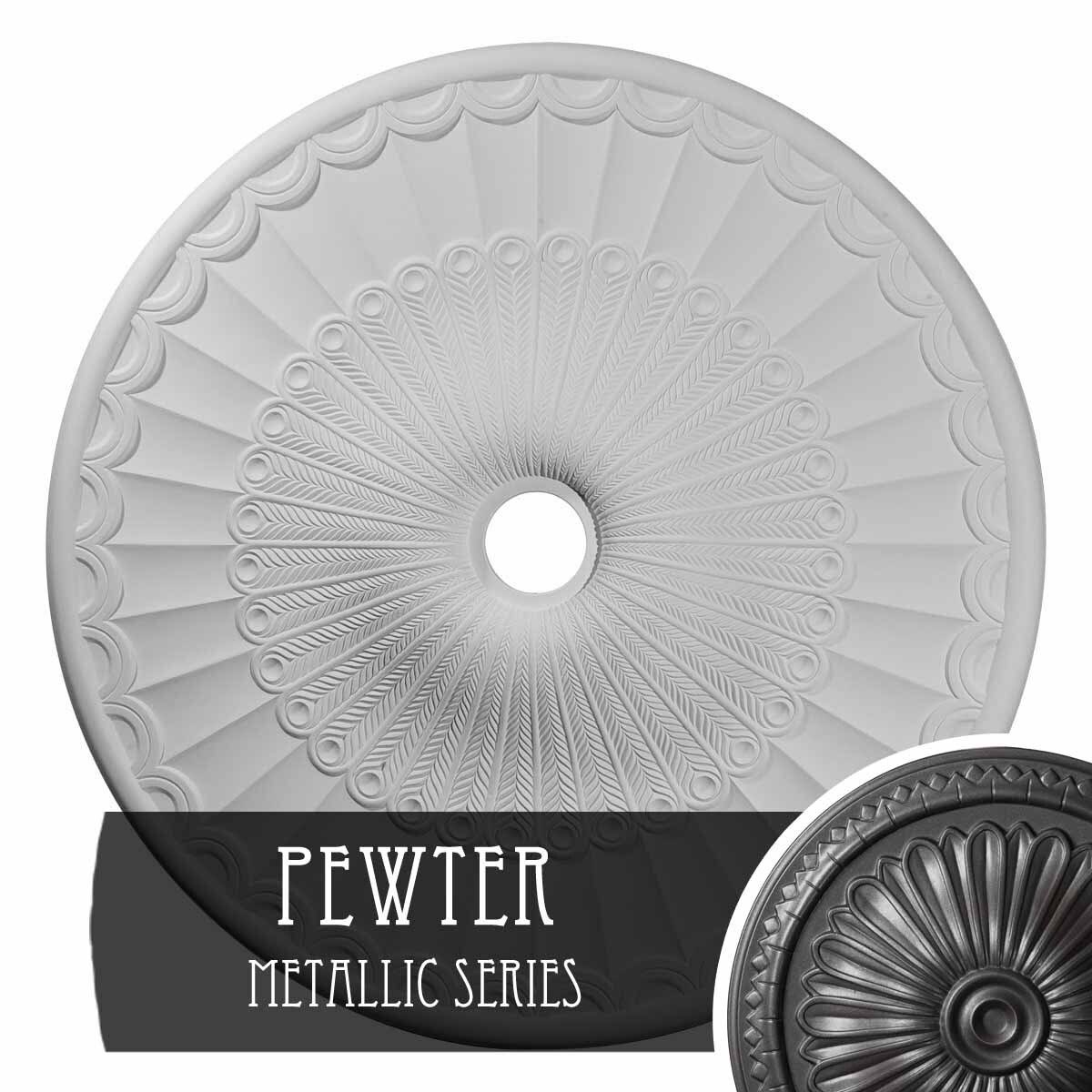 Hand-Painted Pewter Ceiling Medallion K878147
