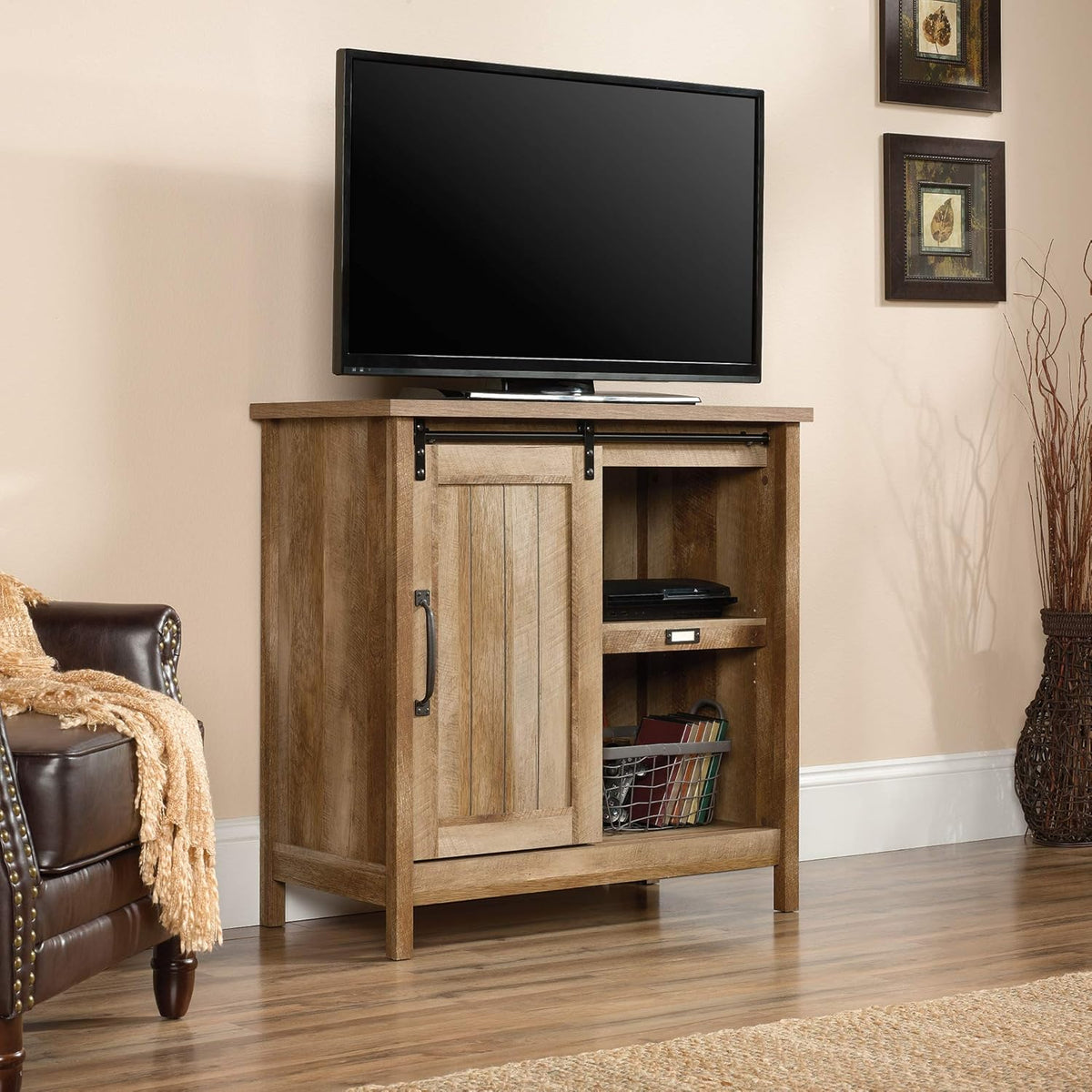 Craftsman Oak Storage Cabinet D73050