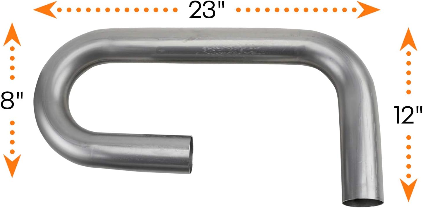 1-3/4 Inch Mild Steel Exhaust Pipe Pack of 2 F4807