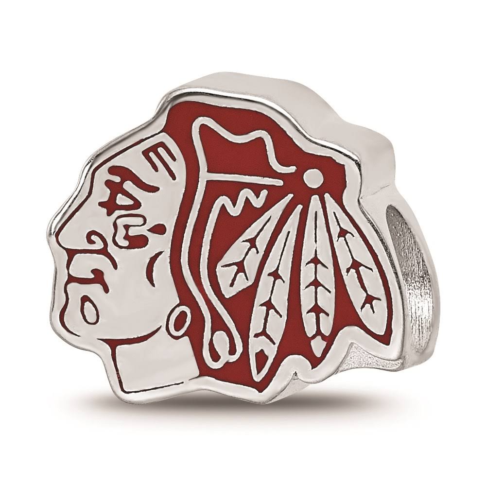Sterling Silver Enameled Logo Bead R2506