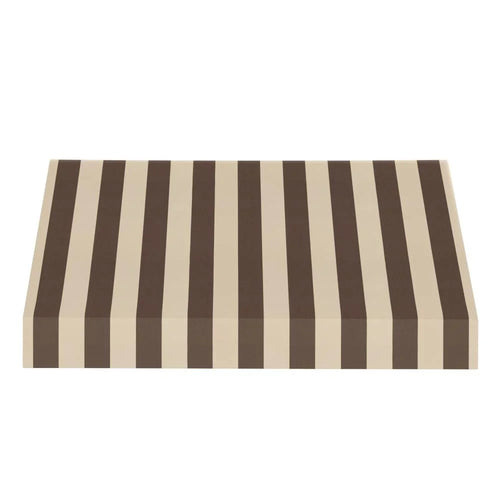 10.375 ft Acrylic Fabric Fixed Awning, Brown/Tan Stripe R834131