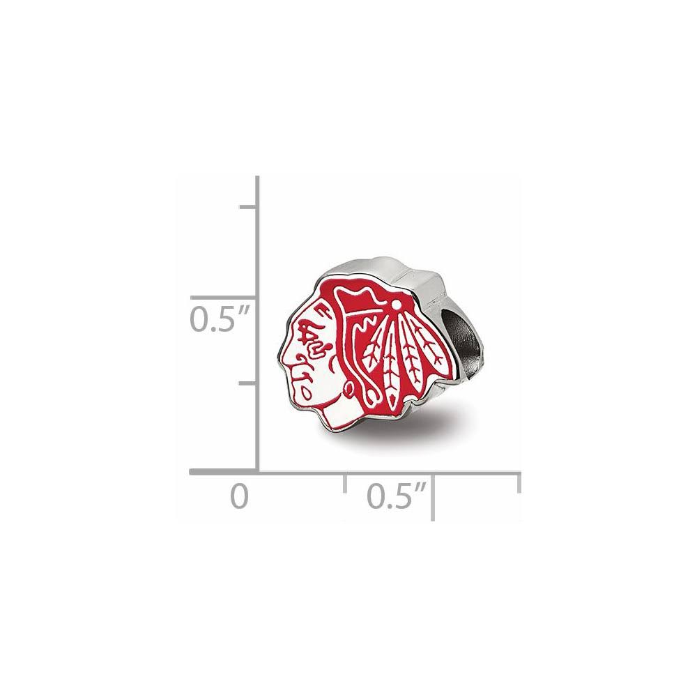 Sterling Silver Enameled Logo Bead R2506