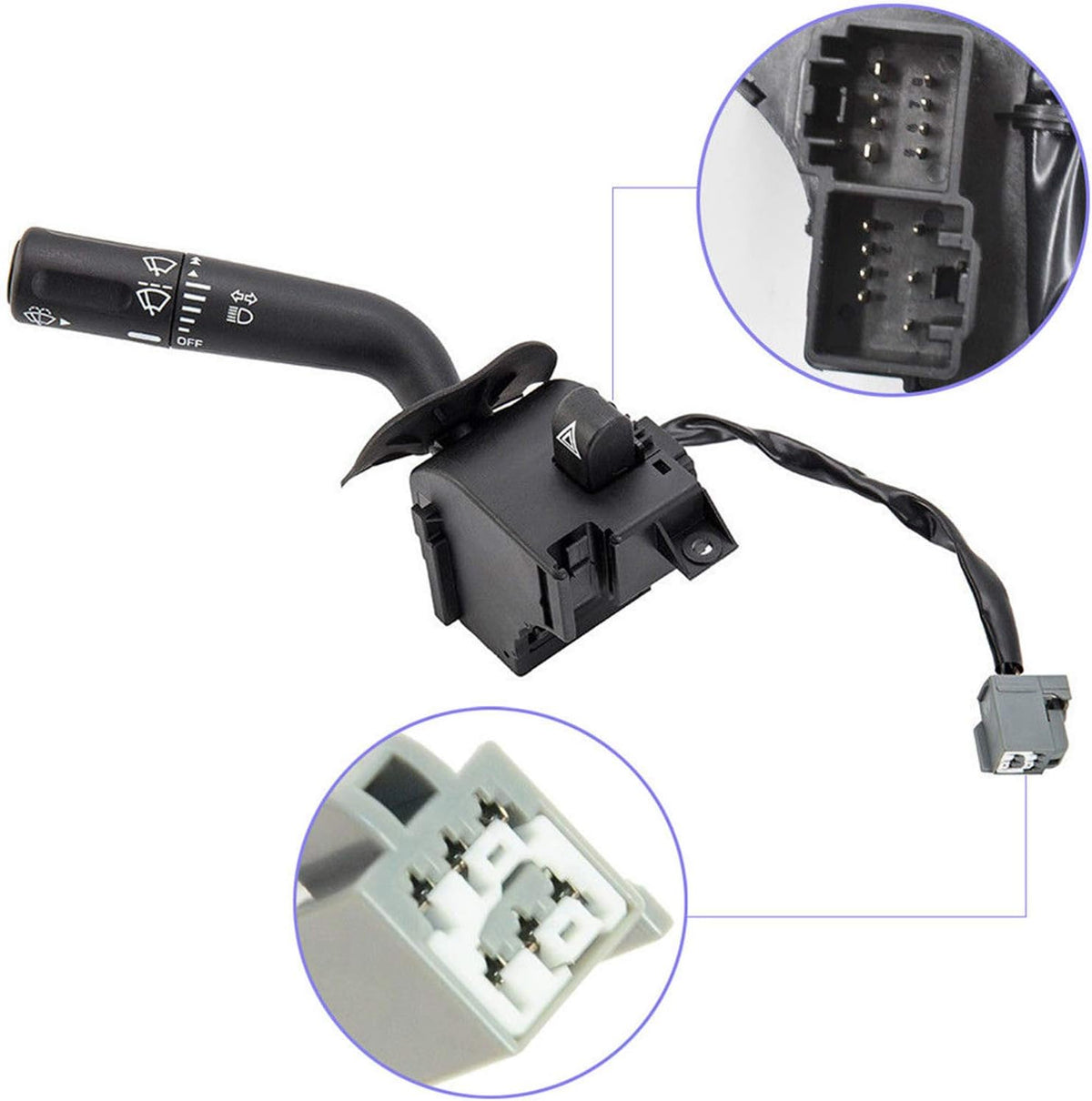 Headlight Turn Signal Wiper Dimmer Combination Lever Switch Pack of 2 O7097