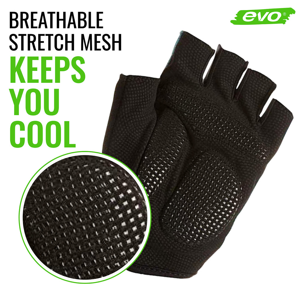 Women's Biking Gel Padded Short Finger Gloves O66619