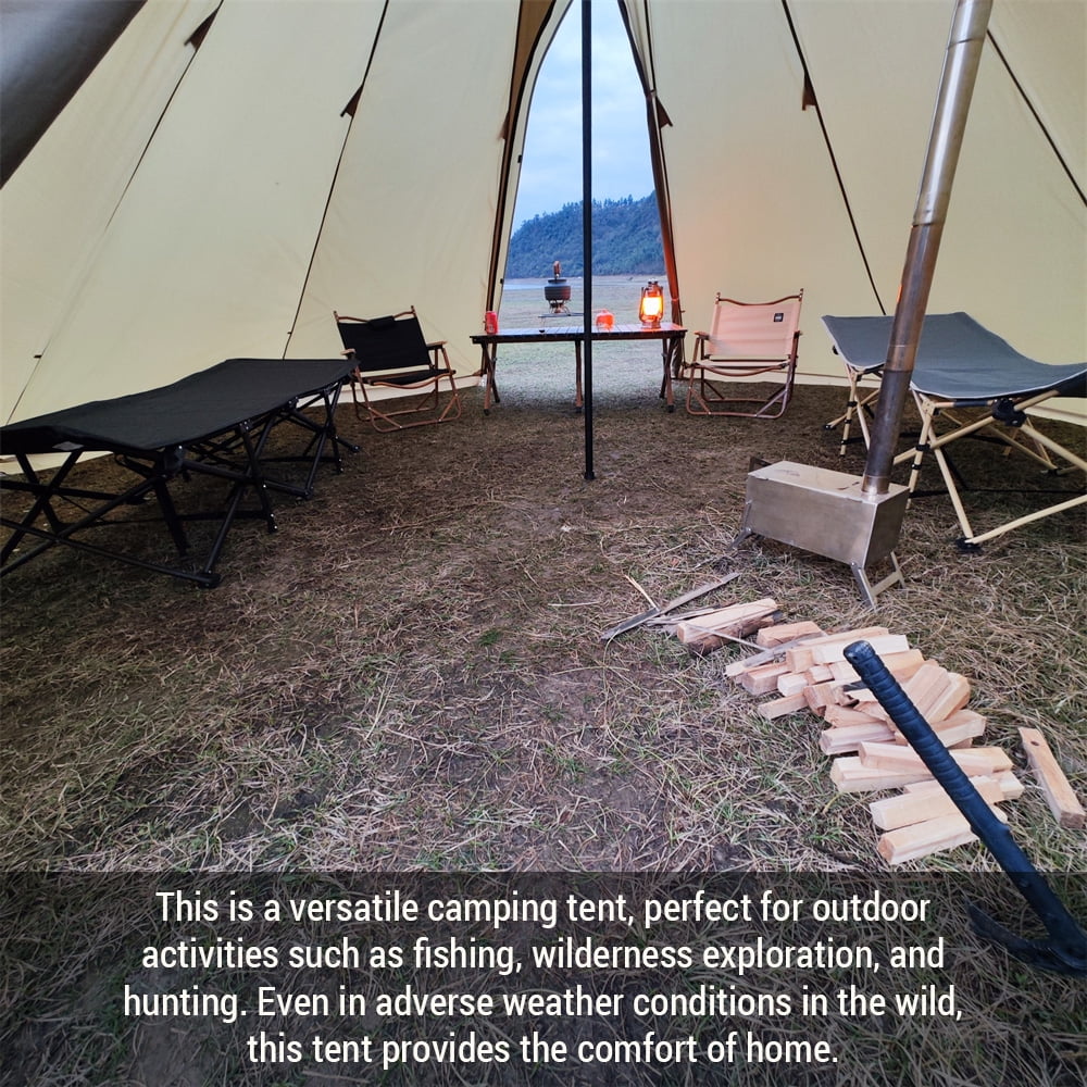 Pyramid Teepee Tent for 5 8 People with Stove Jack R33000