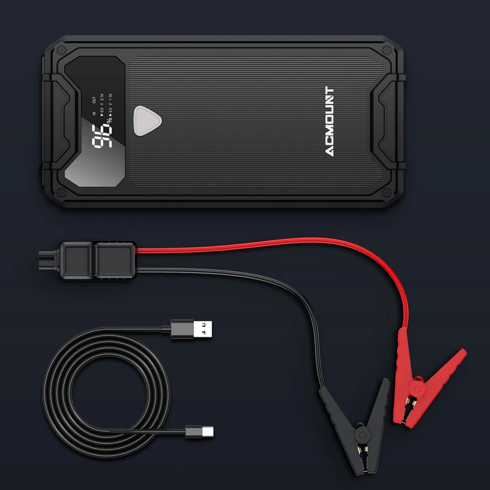 1500A Peak Portable Car Jump Starter with LED Display N64617