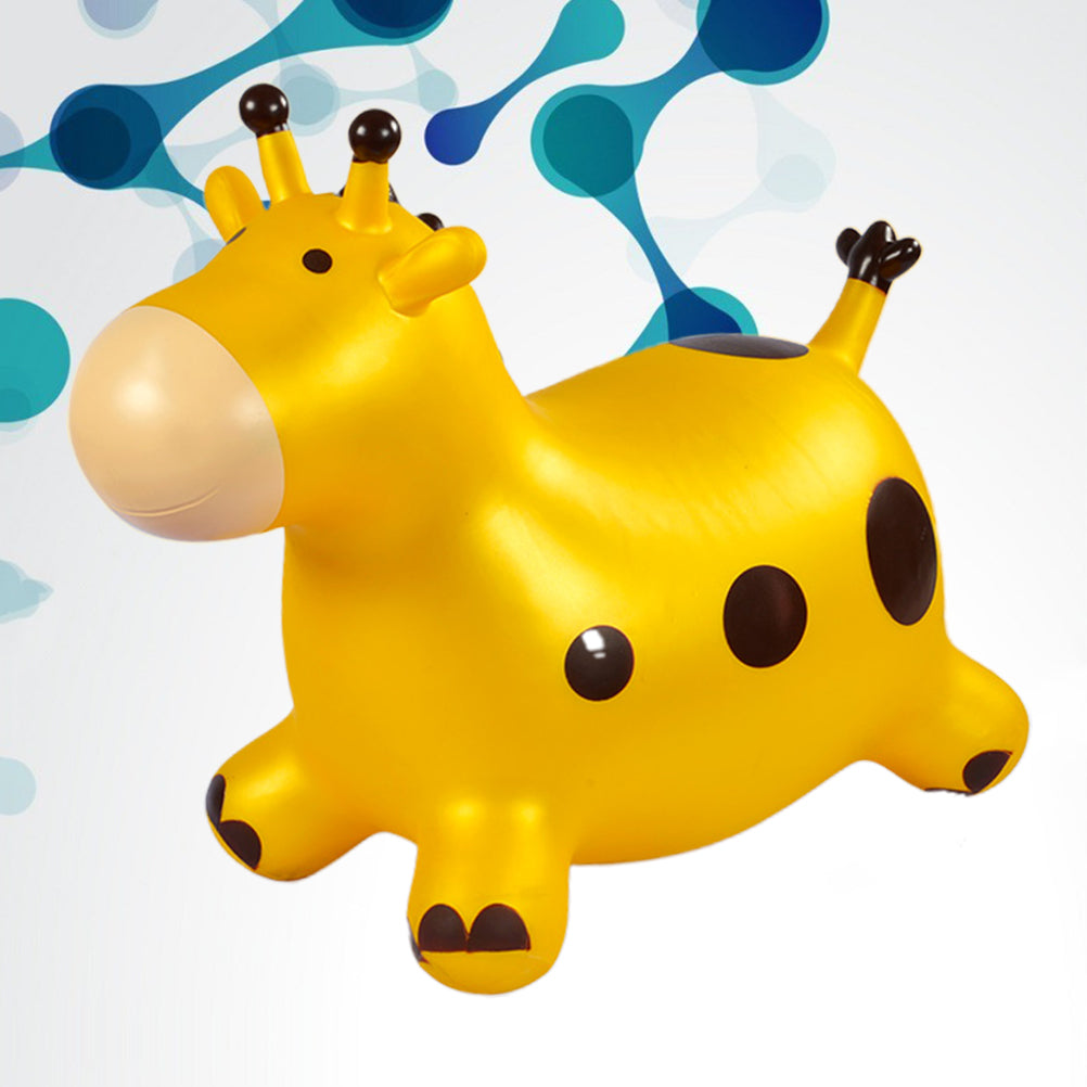 Yellow Inflatable Jumping Horse Toy with Air Pump N88745