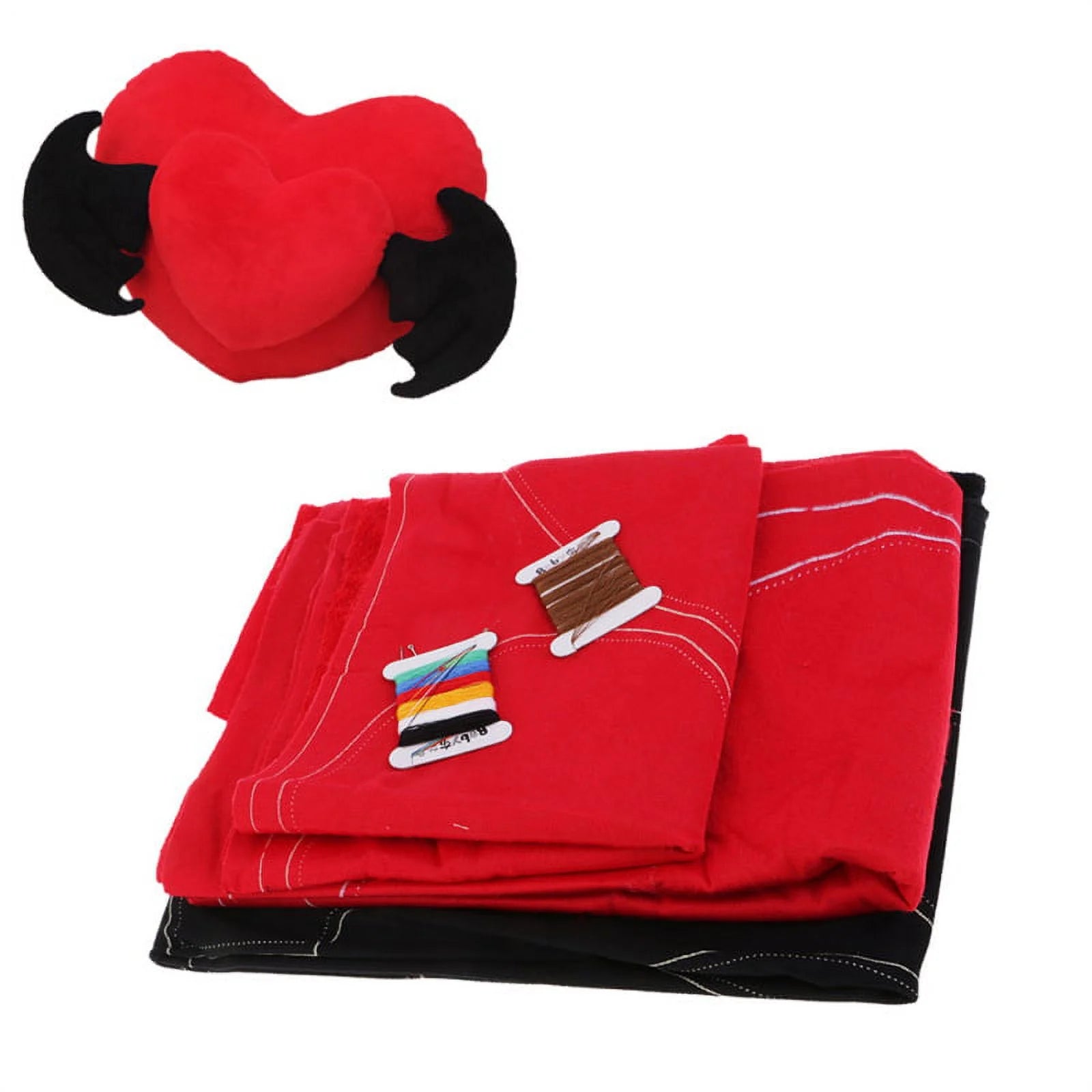 Demon Heart Shape Handmade Plush Pillow Making Craft Kit K106296