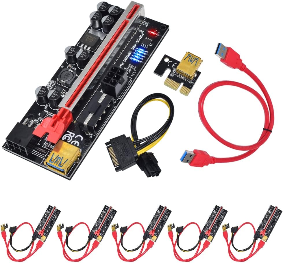 24Inches USB 3.0 PCIe Riser Adapter Card (6 PCS) D315