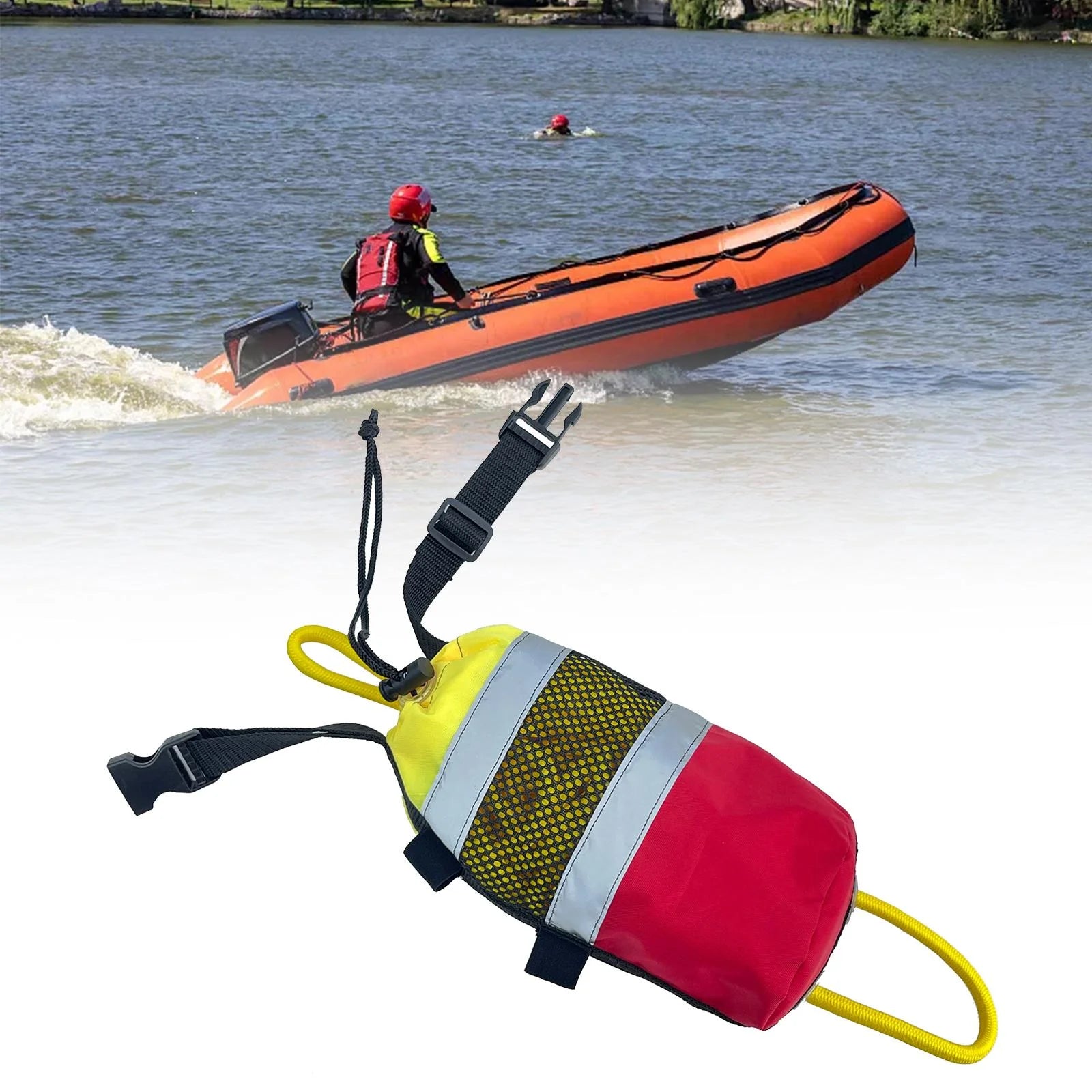 Throw Bag Reflective Line Flotation Device Throwing Rope M168348