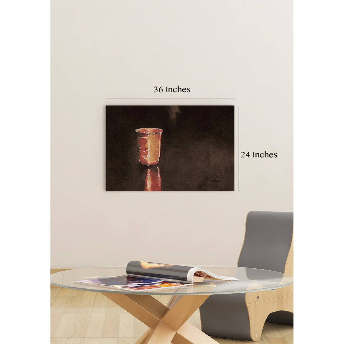 Rusted Premium Stretched Canvas in Multi-Color L90973