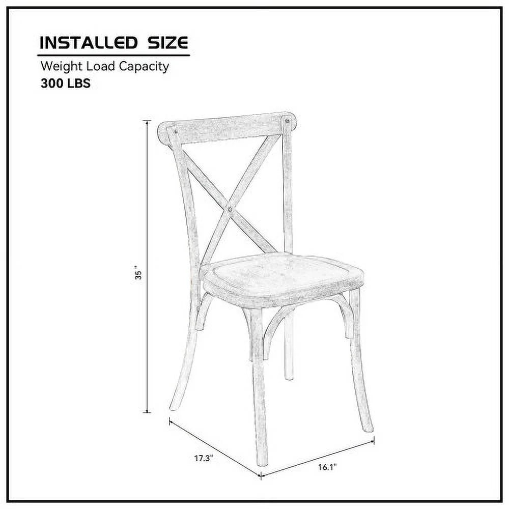 Resin Dining Side Chair Set of 4 C35934
