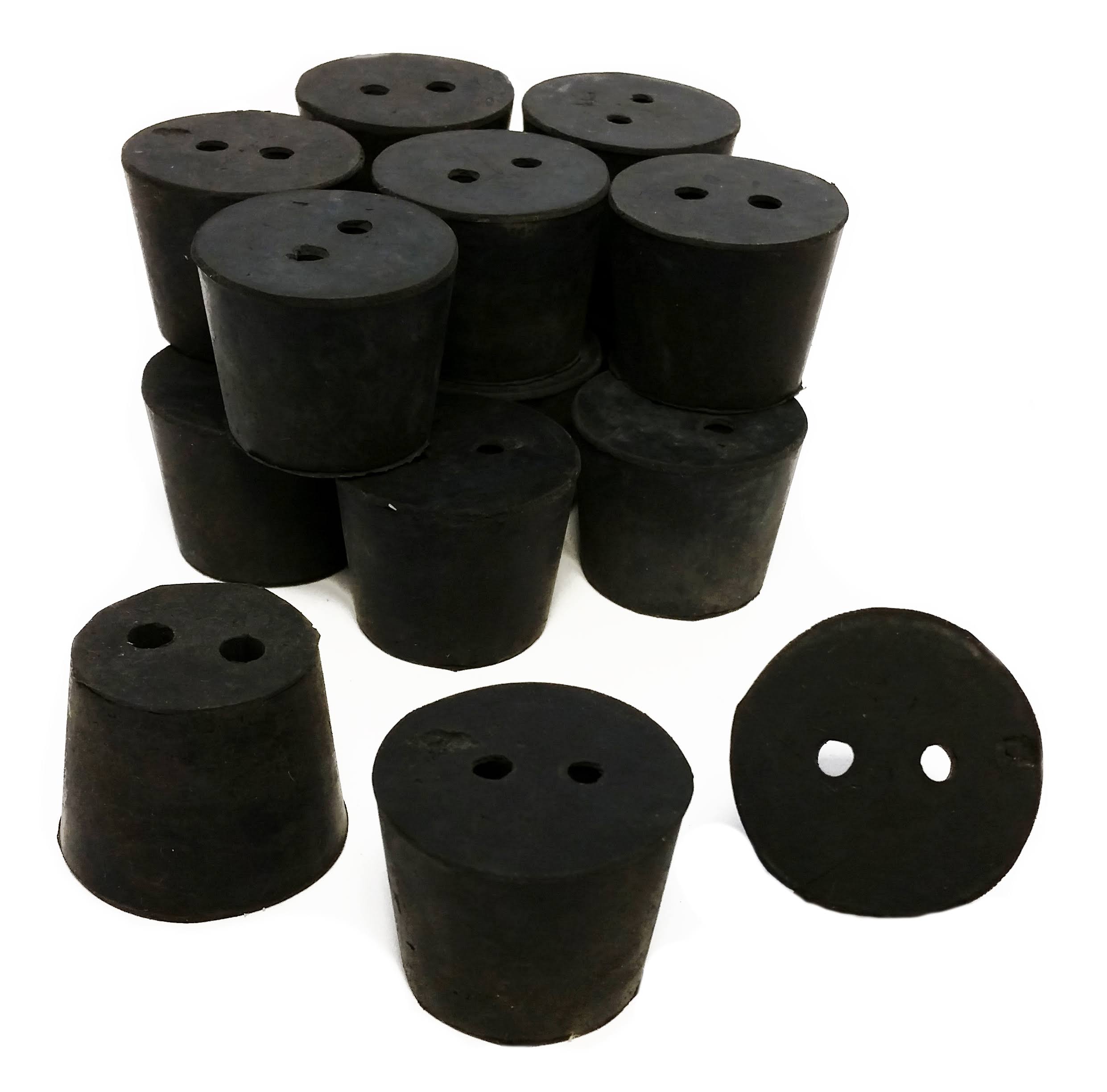 Rubber Stoppers, Size 6, 2-Hole, 10-Pound Case B35718