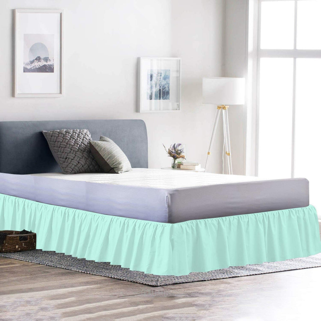 100% Cotton 800 Thread Count Ruffled Bed Skirt (Cal King, Royal Blue) 12 Inch Drop K5180