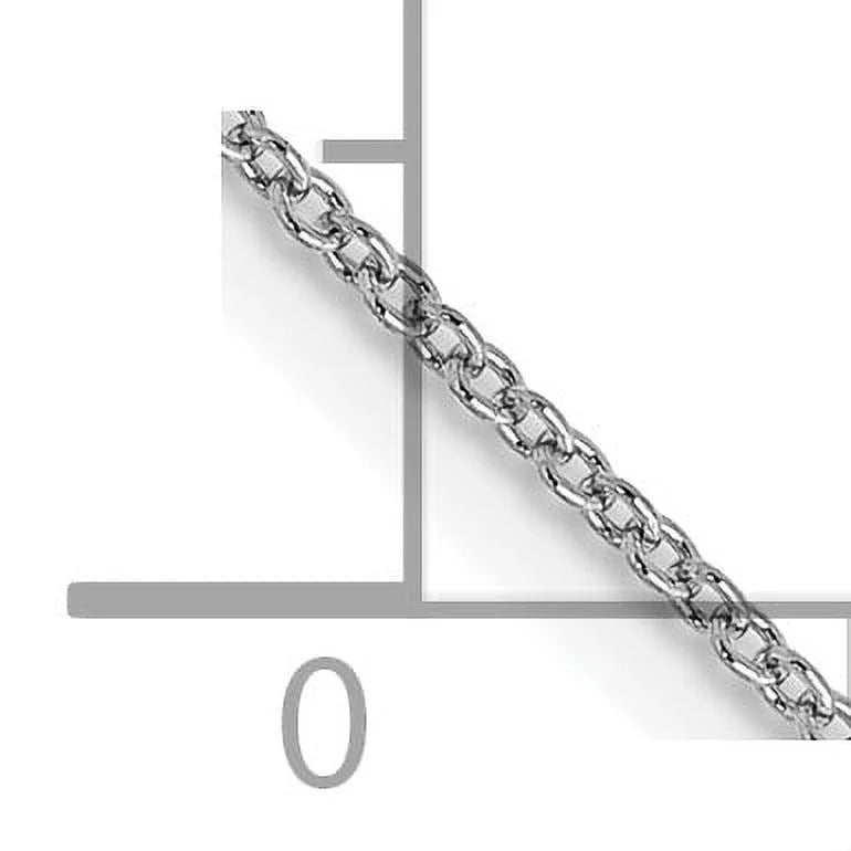 14K White Gold Cable Chain Necklace 16 Inches E1702