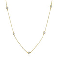 Gold Plated Sterling CZ Chain Layer Necklace V992