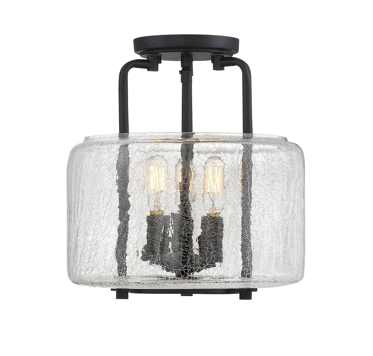 3 Light Black Semi Flush Mount R573