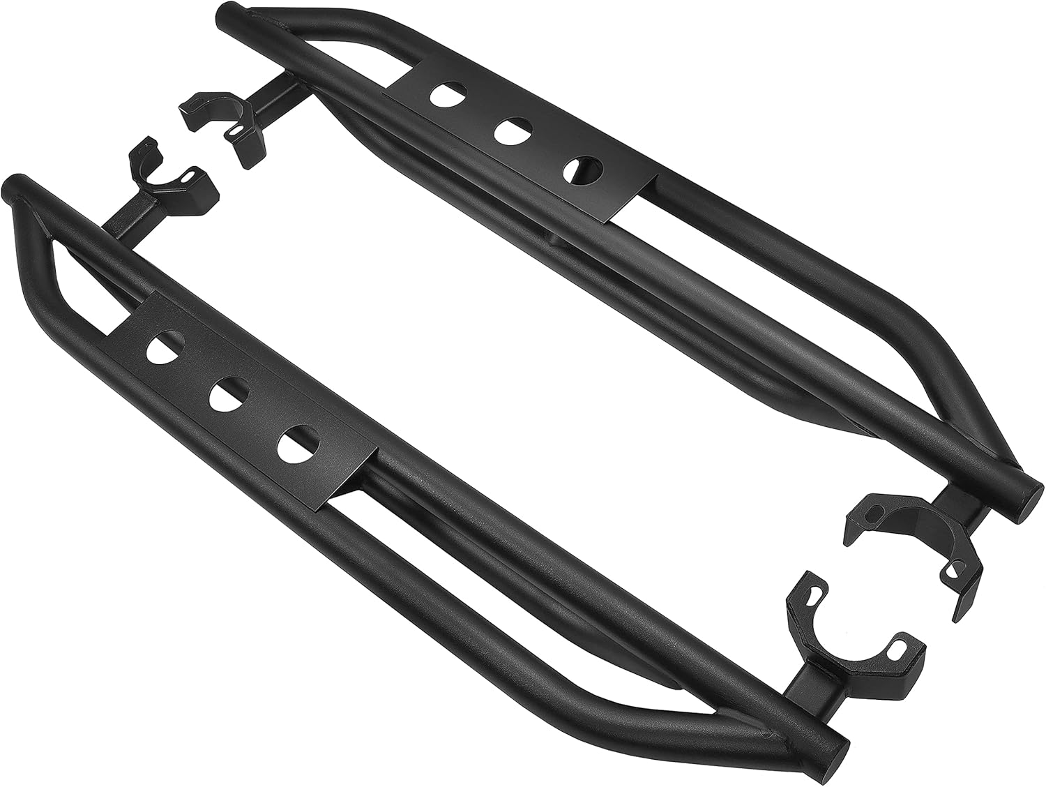 Black Steel Running Board Step Rails A974803
